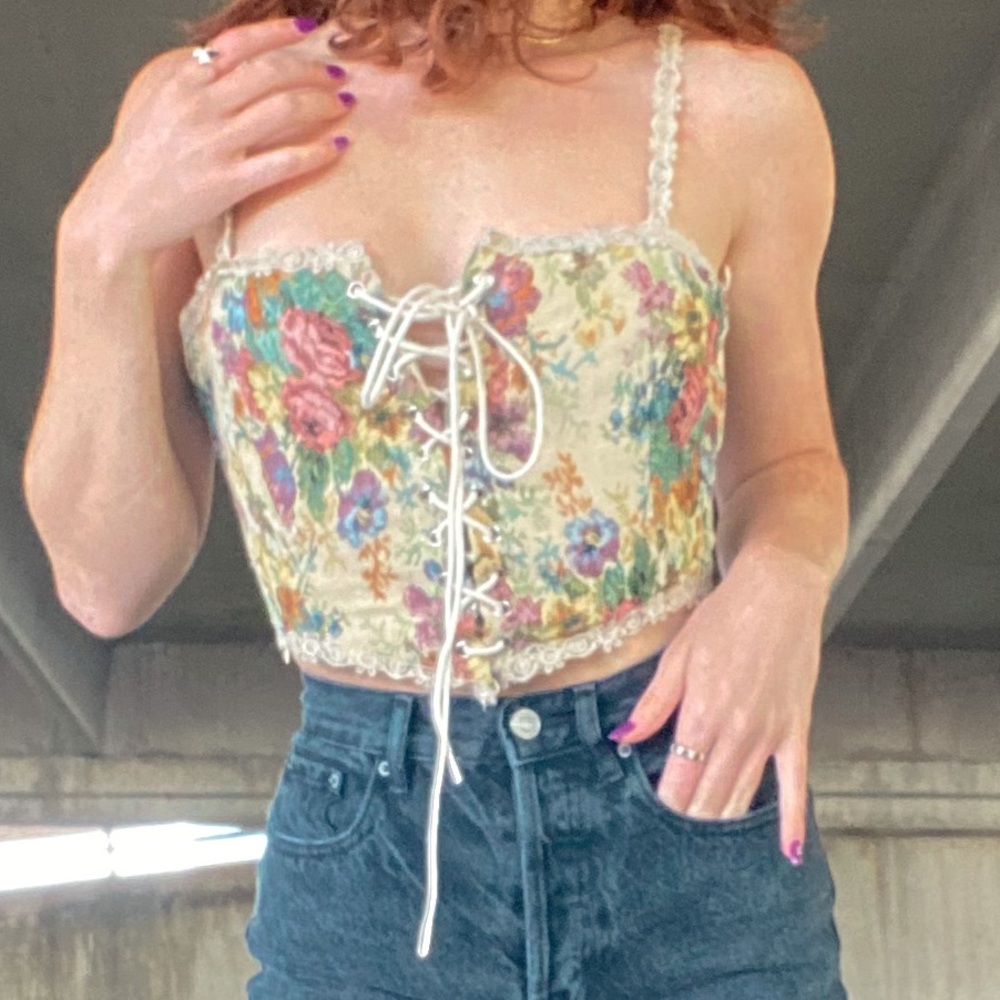 Secret Garden Floral Corset Top